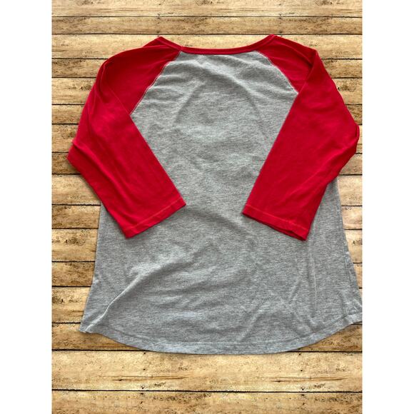 Disney Minnie Mouse Red Raglan Tshirt L - Picture 4 of 4